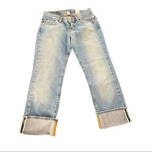 Lucky brand sweet dream cuffed crop mom jean size 8
